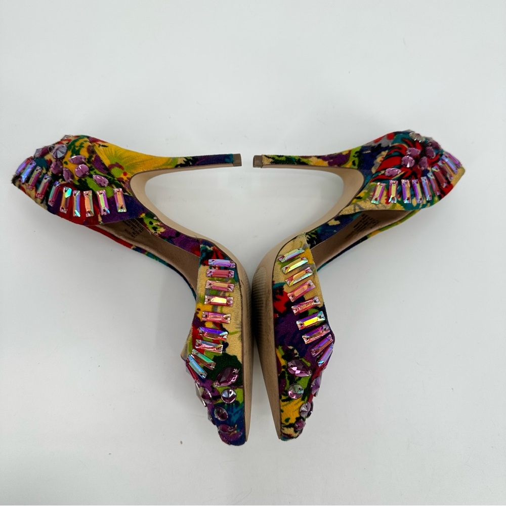 STEVE MADDEN Heels GALACTIK Womens 7.5 M Rhinestone Colorful Stilettos DAMAGE - Picture 4 of 15